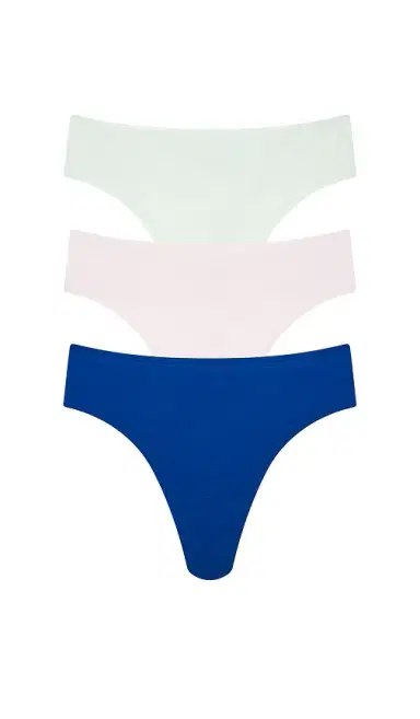 Natori Bliss Bare Cotton Thong 3-pack | Thumbnail 1