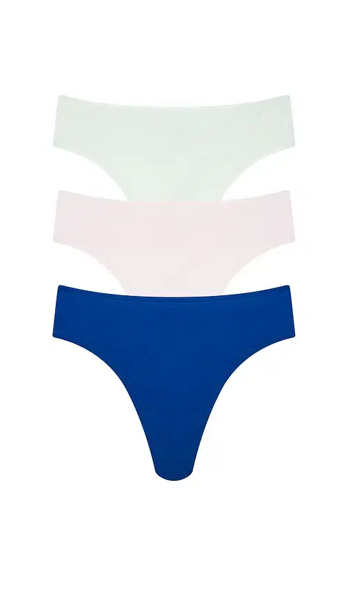 Natori Bliss Bare Cotton Thong 3-pack