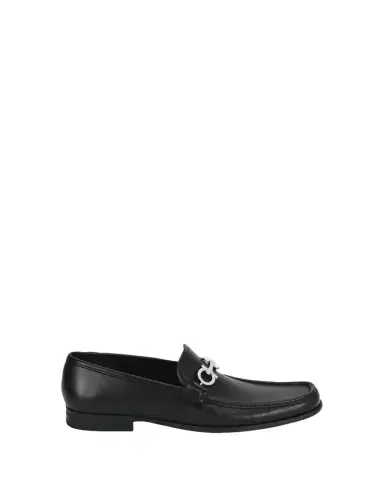 Ferragamo Men's Leather Loafer with Reversible Gancini Ornament | Thumbnail 1 Ferragamo Men's Leather Loafer with Reversible Gancini Ornament | Thumbnail 1