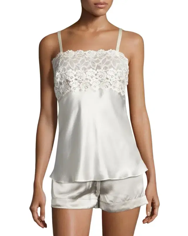 Lace-Top Silk Camisole