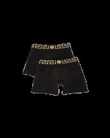 Versace Two-Pack Greca Border Long Boxer Trunks | Thumbnail 2