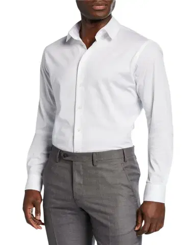 Giorgio Armani Men's Solid Jersey Sport Shirt | Thumbnail 1