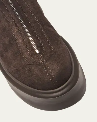 The Row Suede Zip Moto Booties | Thumbnail 3