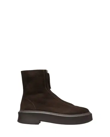The Row Suede Zip Moto Booties | Thumbnail 1