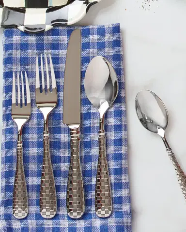 MacKenzie-Childs 5-Piece Check Flatware Place Setting | Thumbnail 2 MacKenzie-Childs 5-Piece Check Flatware Place Setting | Thumbnail 2