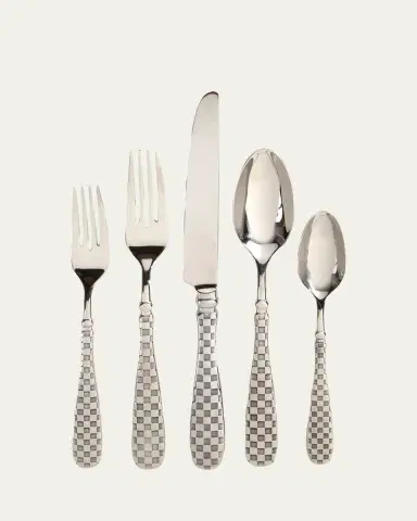 MacKenzie-Childs 5-Piece Check Flatware Place Setting | Thumbnail 3 MacKenzie-Childs 5-Piece Check Flatware Place Setting | Thumbnail 3