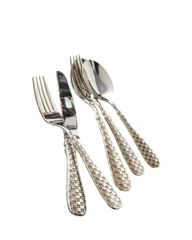 MacKenzie-Childs 5-Piece Check Flatware Place Setting | Thumbnail 1 MacKenzie-Childs 5-Piece Check Flatware Place Setting | Thumbnail 1