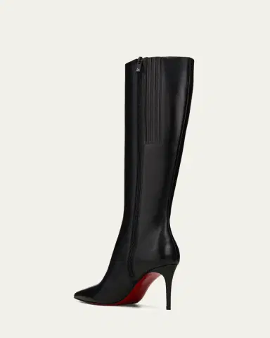 Christian Louboutin Kate Calfskin Red Sole Stiletto Knee Boots | Thumbnail 2