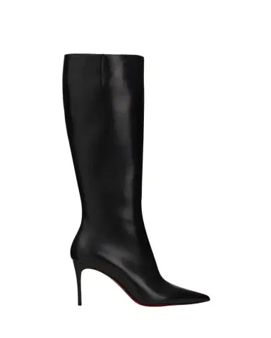 Christian Louboutin Kate Calfskin Red Sole Stiletto Knee Boots | Thumbnail 1