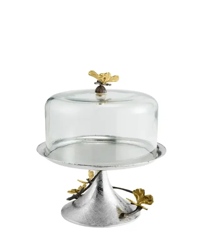 Michael Aram Butterfly Ginkgo Pastry Dish with Dome