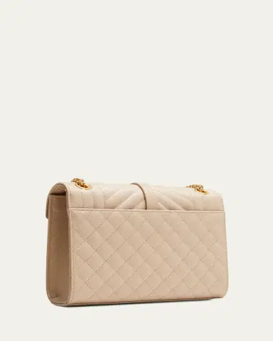 Saint Laurent Envelope Triquilt Medium YSL Shoulder Bag in Grained Leather | Thumbnail 3 Saint Laurent Envelope Triquilt Medium YSL Shoulder Bag in Grained Leather | Thumbnail 3