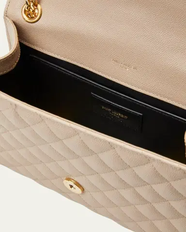 Saint Laurent Envelope Triquilt Medium YSL Shoulder Bag in Grained Leather | Thumbnail 4 Saint Laurent Envelope Triquilt Medium YSL Shoulder Bag in Grained Leather | Thumbnail 4