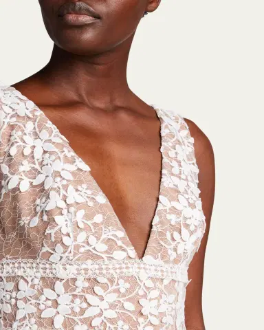 Bronx and Banco Megan V-Neck Lace Gown | Thumbnail 5