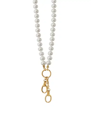 Monica Rich Kosann 18K Yellow Gold Pearl Charm Necklace | Thumbnail 1
