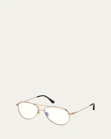 Tom Ford Blue Light Blocking Titanium Aviator Optical Glasses | Thumbnail 2 Tom Ford Blue Light Blocking Titanium Aviator Optical Glasses | Thumbnail 2