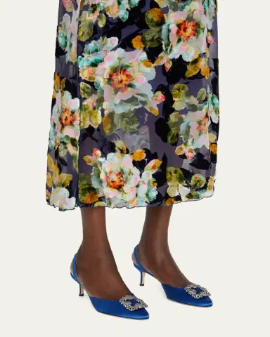 Manolo Blahnik Hangisi Crystal Buckle Slingback Pumps | Thumbnail 2 Manolo Blahnik Hangisi Crystal Buckle Slingback Pumps | Thumbnail 2