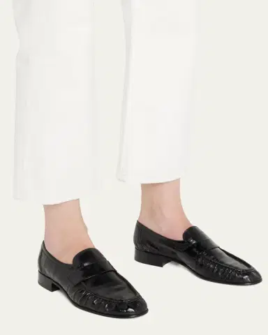 The Row Soft Leather Flat Loafers | Thumbnail 2