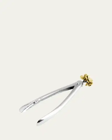 Michael Aram Gold Orchid Large Lock Spring Tongs | Thumbnail 2