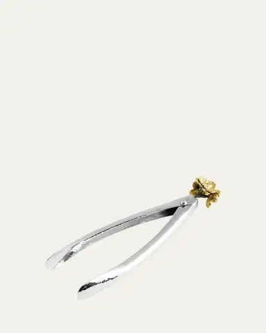 Michael Aram Gold Orchid Small Lock Spring Tongs | Thumbnail 2