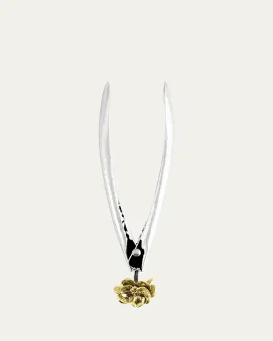 Michael Aram Gold Orchid Small Lock Spring Tongs | Thumbnail 4