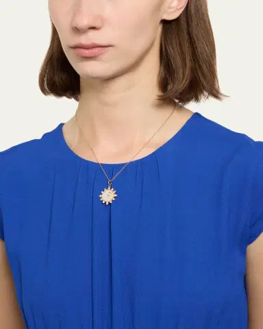 MONICA RICH KOSANN Mother of Pearl Diamond "Happiness" Sun Charm Necklace | Thumbnail 2 MONICA RICH KOSANN Mother of Pearl Diamond "Happiness" Sun Charm Necklace | Thumbnail 2