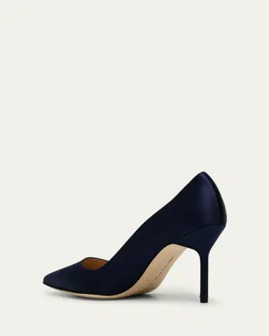 Manolo Blahnik BB 90mm Satin Pumps | Thumbnail 6 Manolo Blahnik BB 90mm Satin Pumps | Thumbnail 6