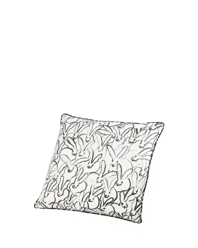 Hunt Slonem Rabbit Run Cotton Pillow, 22"