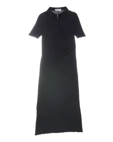 Helmut Lang Ribbed Knit Polo Midi Dress | Thumbnail 1 Helmut Lang Ribbed Knit Polo Midi Dress | Thumbnail 1