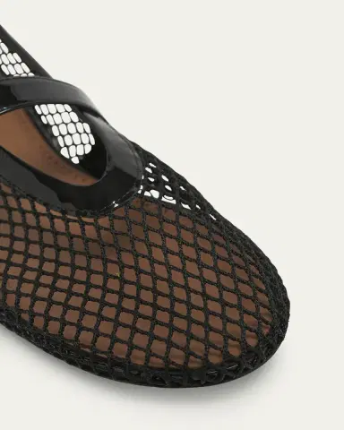 Alaïa Mesh Mary Jane Ballerina Flats | Thumbnail 5