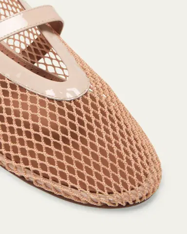 Alaïa Mesh Mary Jane Ballerina Flats | Thumbnail 9
