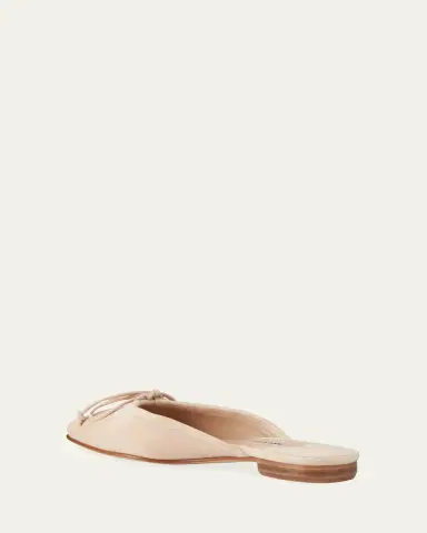 Manolo Blahnik Ballerimu Suede Bow Ballerina Flat Mules | Thumbnail 2