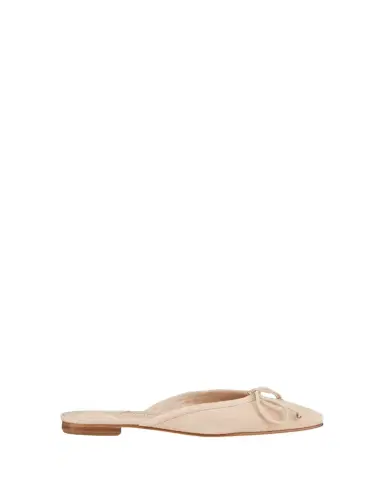 Manolo Blahnik Ballerimu Suede Bow Ballerina Flat Mules | Thumbnail 1