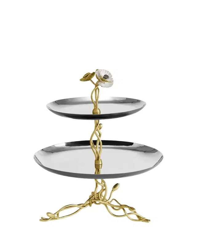 Michael Aram Anemone Two-Tier Etagere