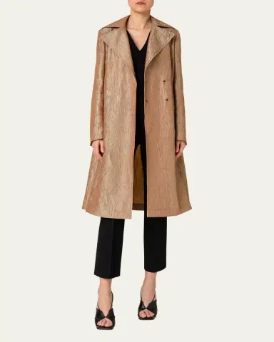 Akris punto Water-Repellent Double-Breast Belted Coat | Thumbnail 2 Akris punto Water-Repellent Double-Breast Belted Coat | Thumbnail 2