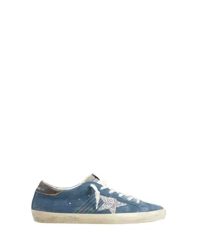 Golden Goose Super-Star Suede Glitter Low-Top Sneakers | Thumbnail 1 Golden Goose Super-Star Suede Glitter Low-Top Sneakers | Thumbnail 1