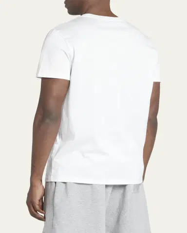 Moncler Men's Double Logo Cotton Jersey T-Shirt | Thumbnail 3 Moncler Men's Double Logo Cotton Jersey T-Shirt | Thumbnail 3