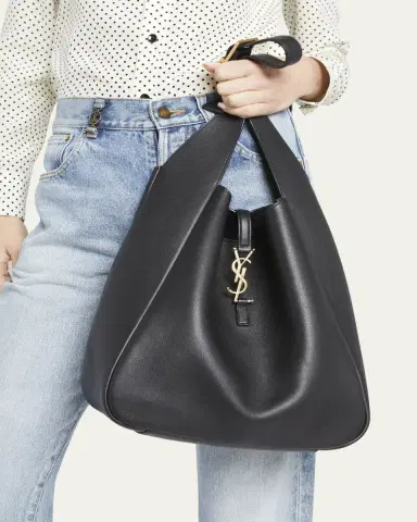 Saint Laurent Le 5 A 7 Large Shoulder Bucket Bag in Smooth Leather | Thumbnail 2 Saint Laurent Le 5 A 7 Large Shoulder Bucket Bag in Smooth Leather | Thumbnail 2