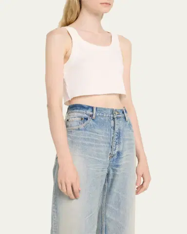 A.L.C. Halsey Cropped Scoop-Neck Tank Top | Thumbnail 4