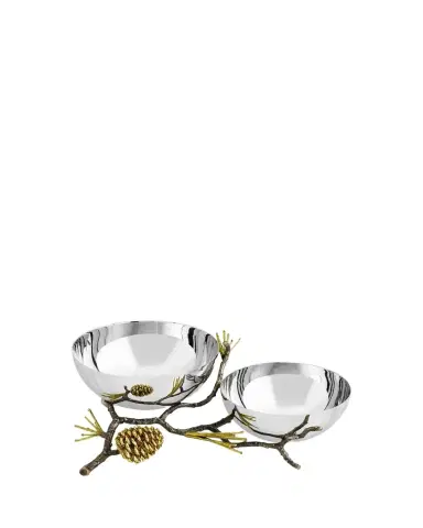 Michael Aram Pine Cone Double Bowl | Thumbnail 1