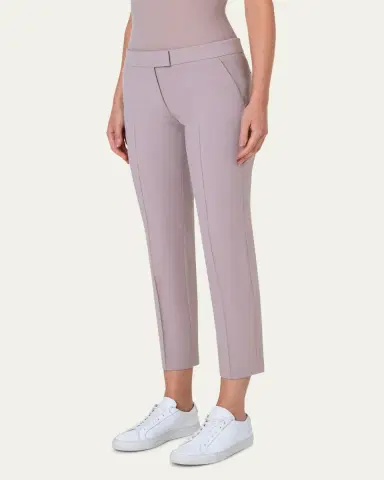 Akris punto Frankie Straight-Leg Cotton-Stretch Cropped Pants | Thumbnail 4 Akris punto Frankie Straight-Leg Cotton-Stretch Cropped Pants | Thumbnail 4
