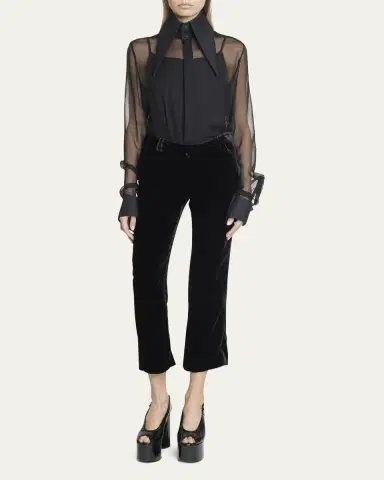 Balmain Velvet Bootcut Pants | Thumbnail 2