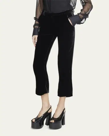 Balmain Velvet Bootcut Pants | Thumbnail 4