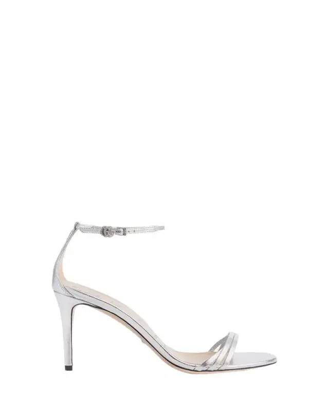 Gucci Ilse Metallic Leather Sandals