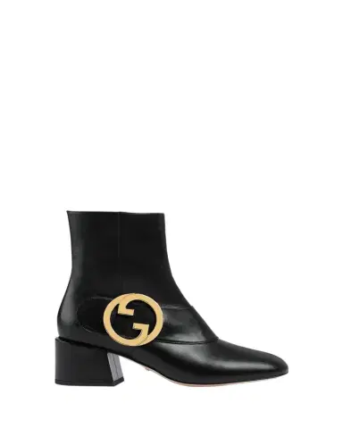 Gucci Blondie Leather Medallion Ankle Boots | Thumbnail 1 Gucci Blondie Leather Medallion Ankle Boots | Thumbnail 1
