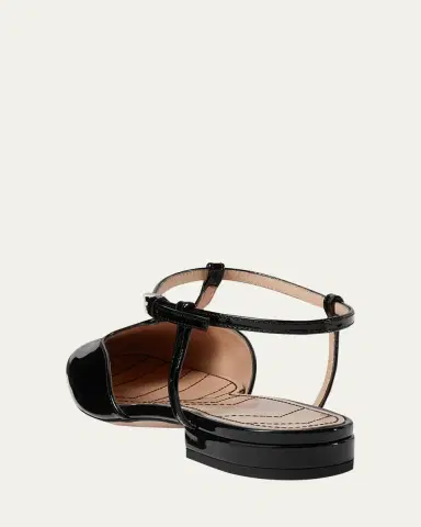 Gucci Marmont Patent Leather Ballerina Flats | Thumbnail 2