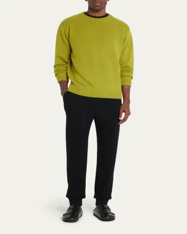 The Elder Statesman Men's Heavyweight Cashmere Sweater | Thumbnail 2