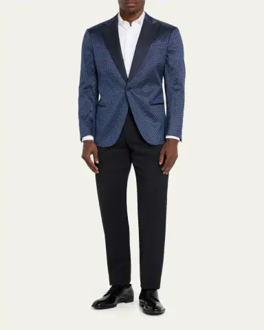 Giorgio Armani Men's Silk Jacquard Blazer | Thumbnail 2