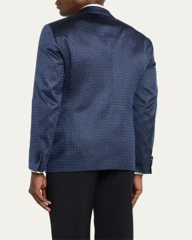 Giorgio Armani Men's Silk Jacquard Blazer | Thumbnail 3
