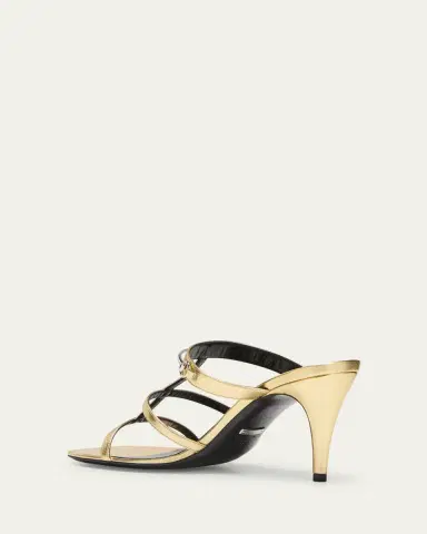 Gucci Horsebit Metallic Leather Stiletto Sandals | Thumbnail 4