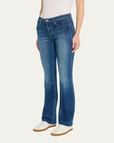 L'Agence Sneeki Low-Rise Sneaker Straight Jeans | Thumbnail 4